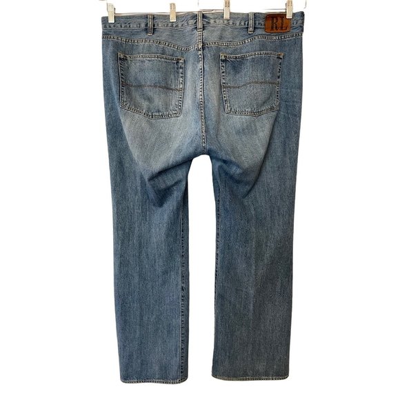 Ralph Lauren Polo Jeans Company Mens 42 Straight Leg Jeans Distressed Cotton - Picture 2 of 14